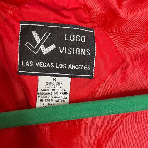 Vintage Hawaii Jacket Mens Medium Red Aloha Full Zip Lightweight Windbreaker - Picture 8 of 13